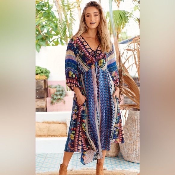 Johnny Was Dresses & Skirts - Johnny Was Garden Dana Dress patchwork-inspired print, size M, NEW